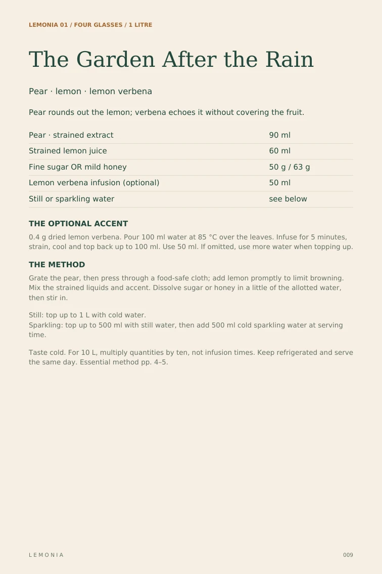 The Garden After the Rain recipe page